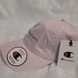 Champion Light Pink Baseball Cap with Lavender Logo